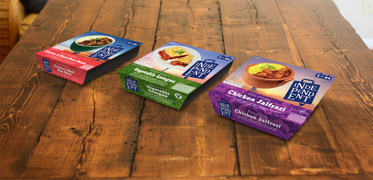 Independent packaging - ready meals