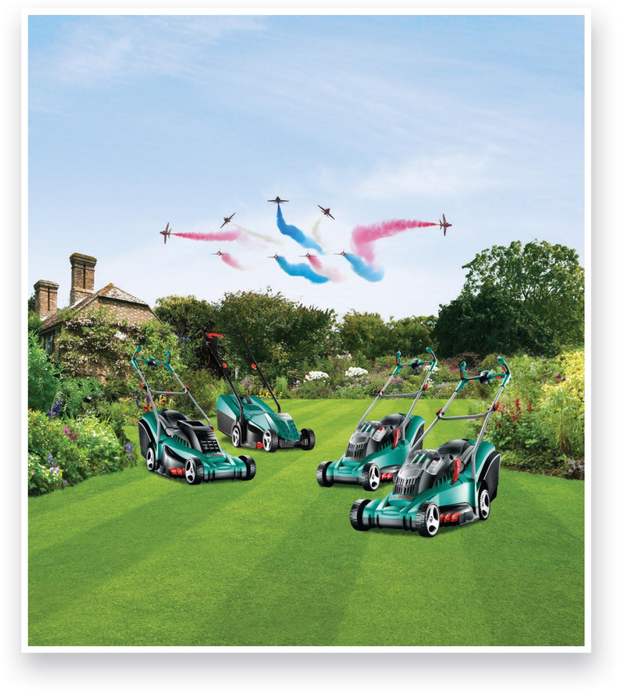 Bosch lawn mowers jubilee advert - after