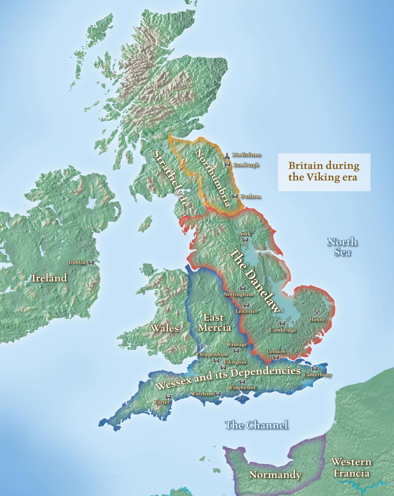 Map - Britain during the Viking era