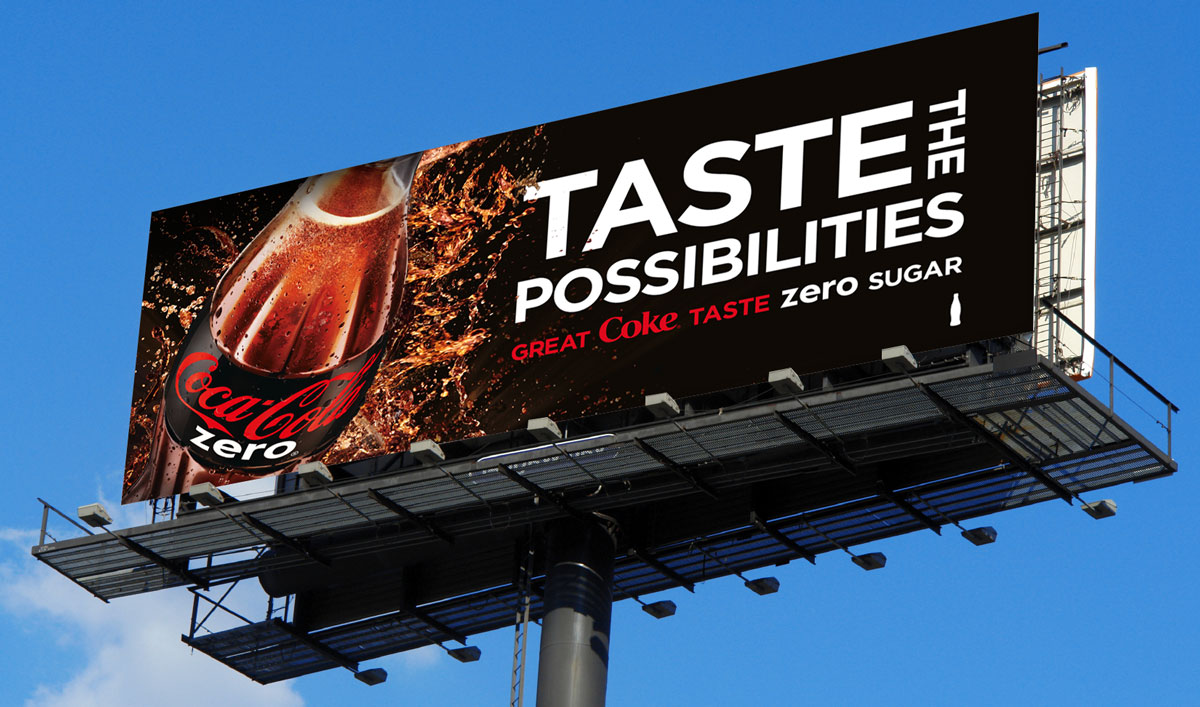 Coke Zero Advertising campaign billboard
