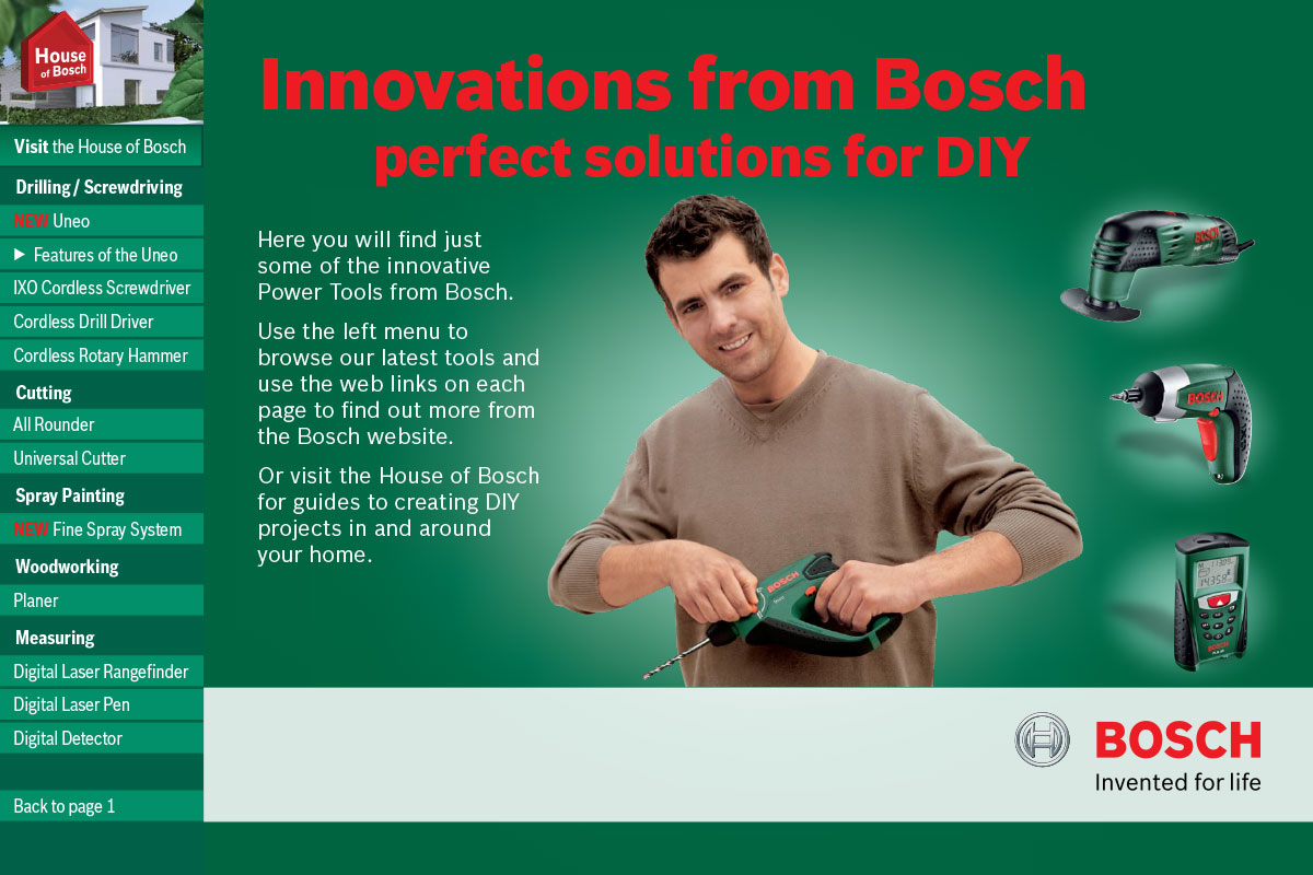 Innovations from Bosch interactive PDF - front page