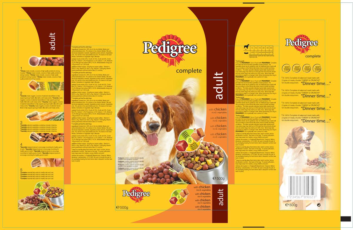 Packaging - artwork - Pedigree dry dog food