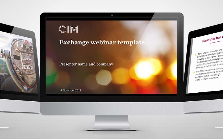 PowerPoint template – CIM Exchange webinars