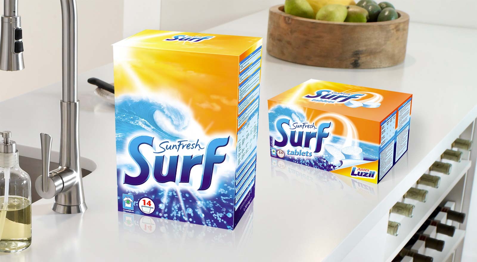 Surf laundry powder packaging