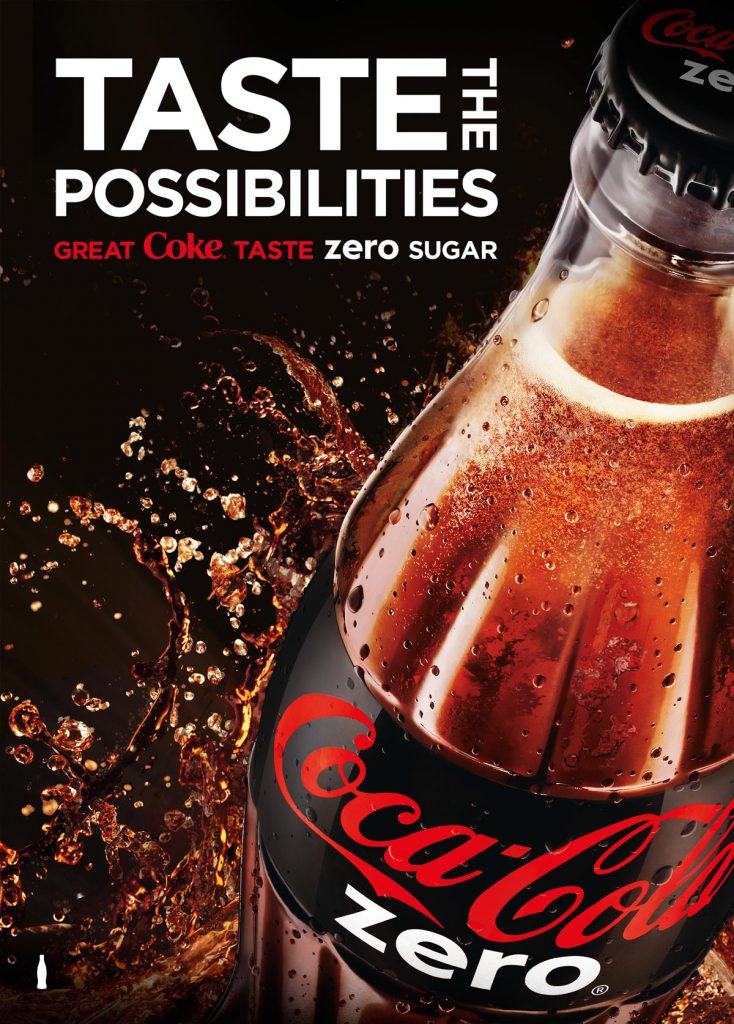Advertising campaign image assets for Coke Zero Louis Henwood