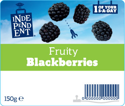 Independent packaging - fruits artwork - blackberries