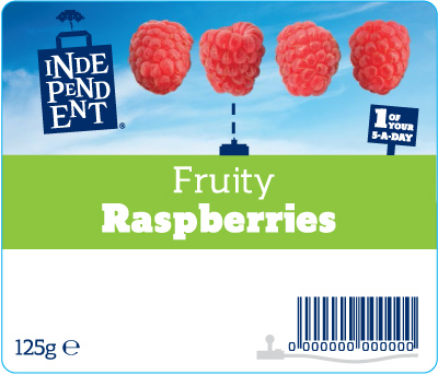 Independent packaging - fruits artwork - raspberries