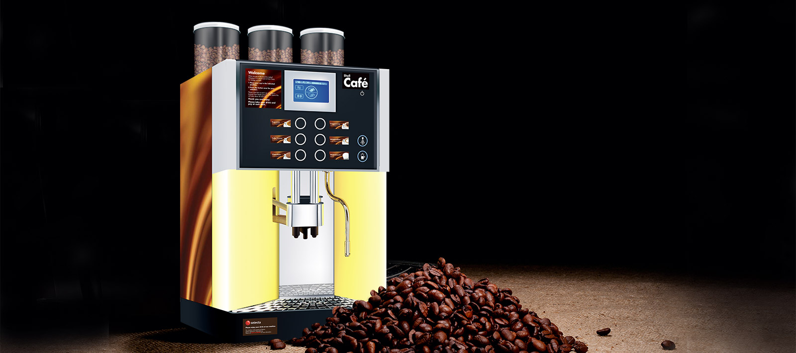 Mock-up visualisation - Presto coffee machine - Compass Group